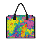 Colorful Acid Melt Print Canvas Tote Bag