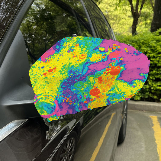 Colorful Acid Melt Print Car Side Mirror Covers