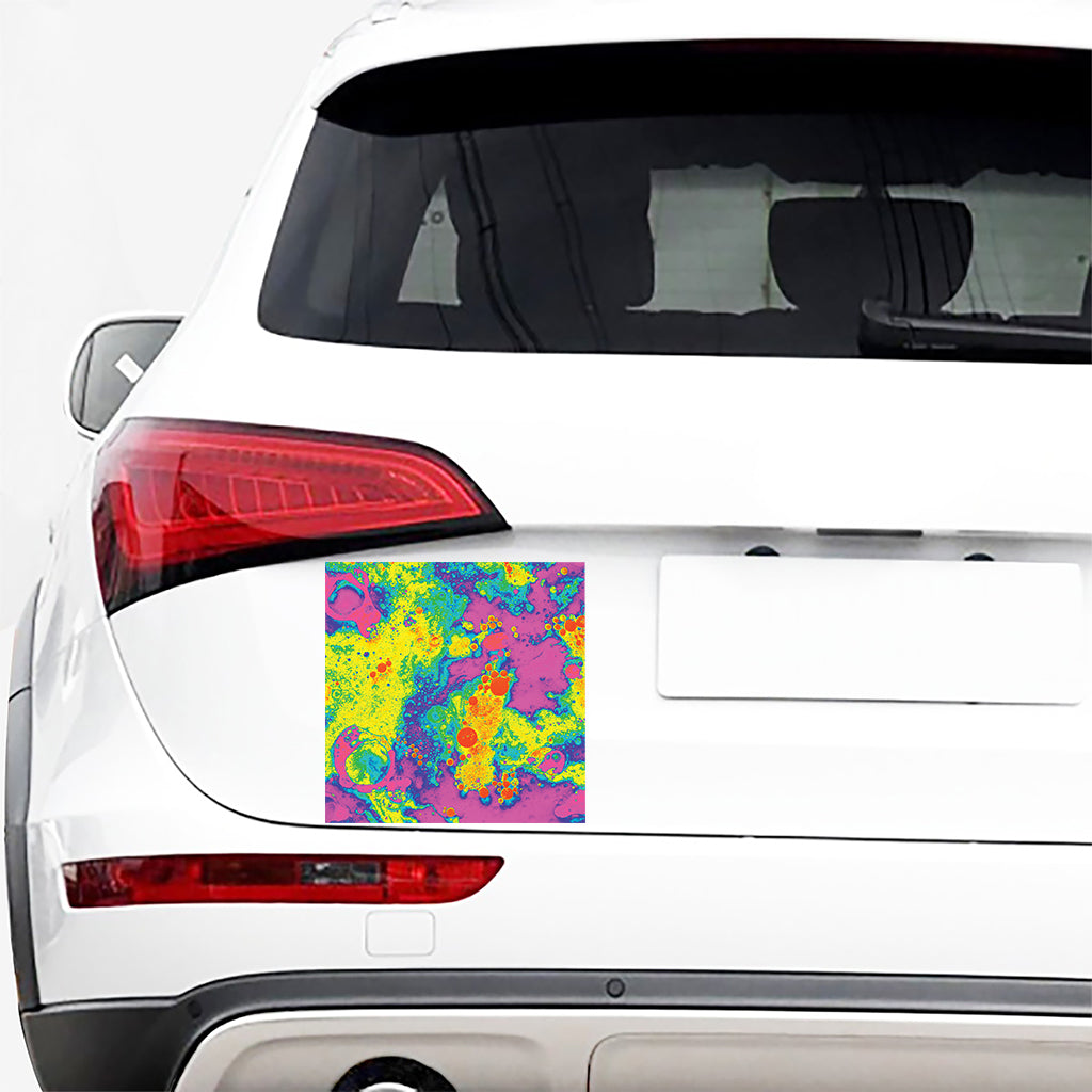 Colorful Acid Melt Print Car Sticker