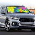 Colorful Acid Melt Print Car Windshield Sun Shade