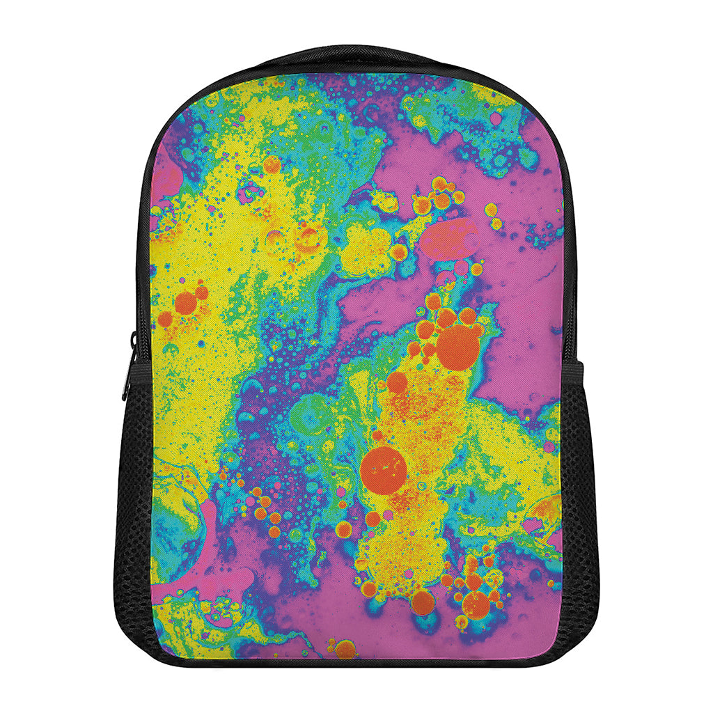 Colorful Acid Melt Print Casual Backpack