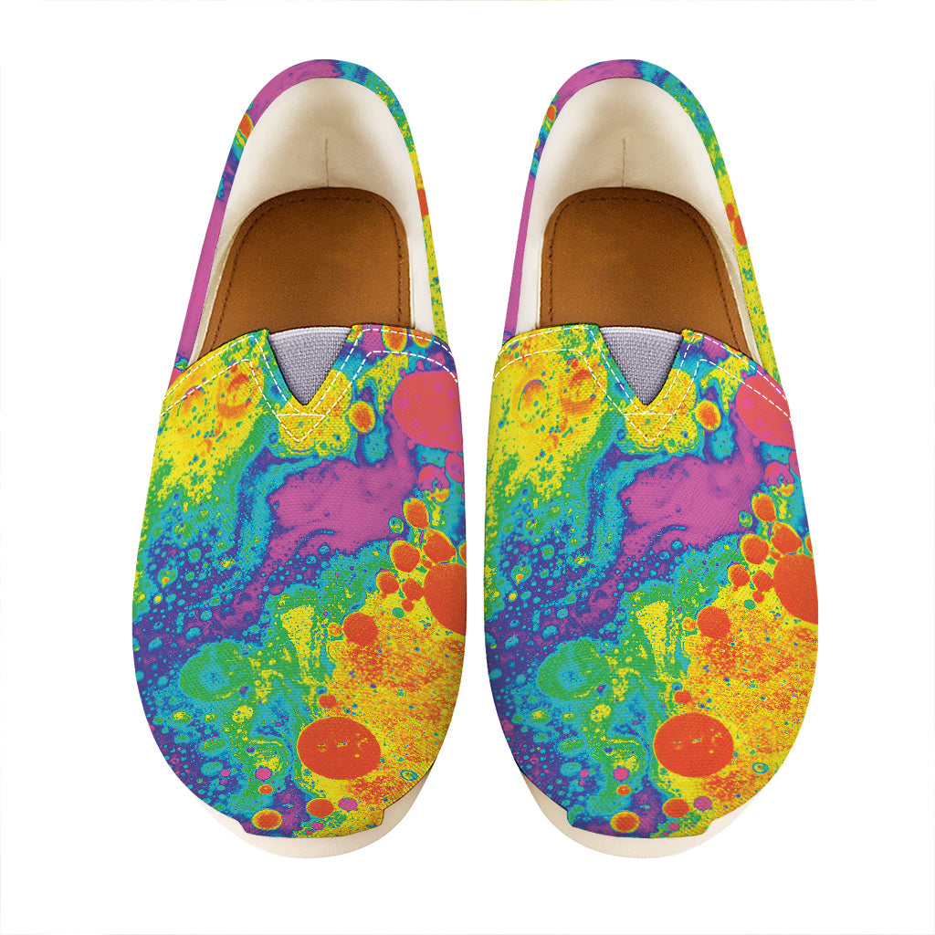 Colorful Acid Melt Print Casual Shoes