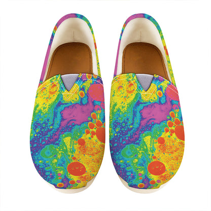 Colorful Acid Melt Print Casual Shoes
