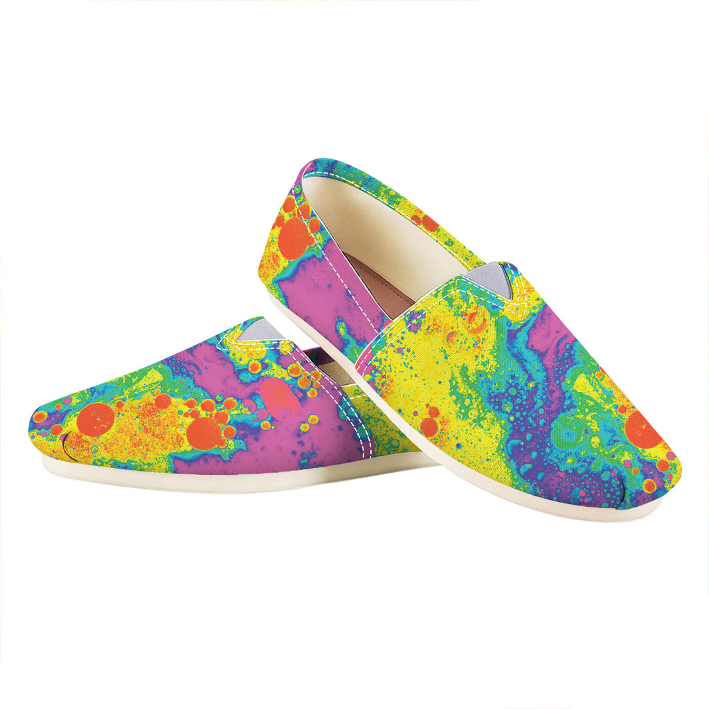 Colorful Acid Melt Print Casual Shoes