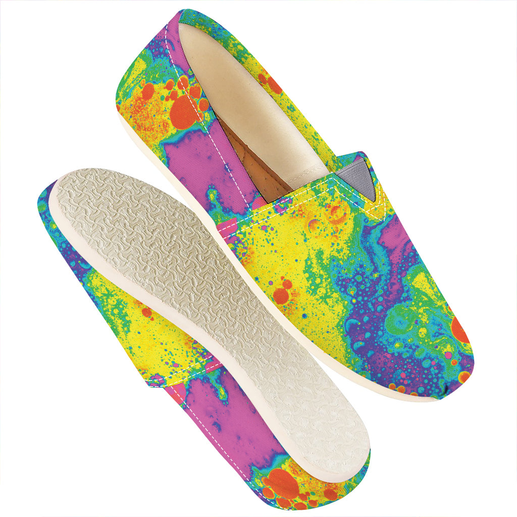 Colorful Acid Melt Print Casual Shoes