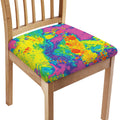 Colorful Acid Melt Print Chair Cushion Cover