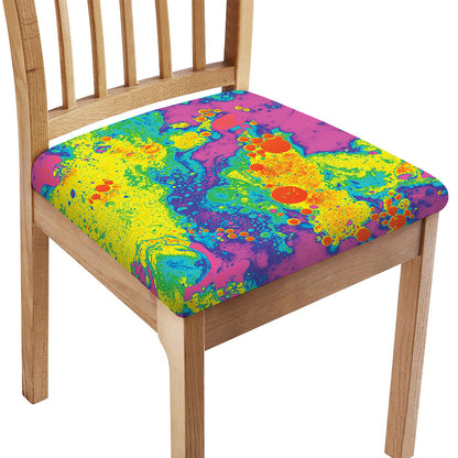 Colorful Acid Melt Print Chair Cushion Cover