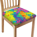 Colorful Acid Melt Print Chair Cushion Cover