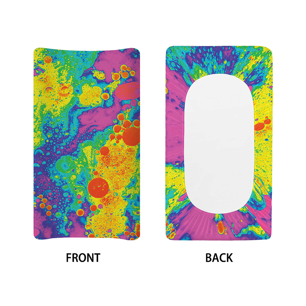 Colorful Acid Melt Print Changing Pad Cover