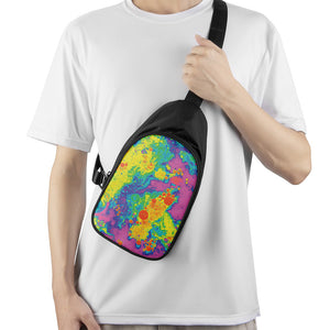 Colorful Acid Melt Print Chest Bag