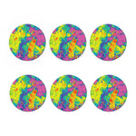 Colorful Acid Melt Print Coaster Set
