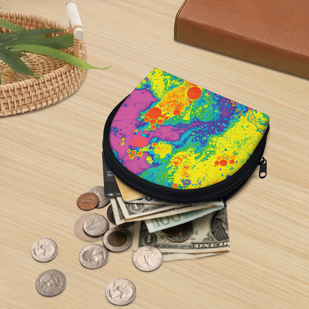 Colorful Acid Melt Print Coin Purse