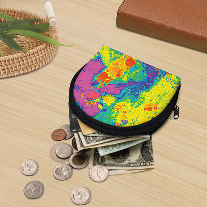 Colorful Acid Melt Print Coin Purse