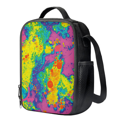 Colorful Acid Melt Print Crossbody Lunch Bag