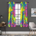 Colorful Acid Melt Print Grommet Curtain Panels