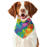 Colorful Acid Melt Print Dog Bandana