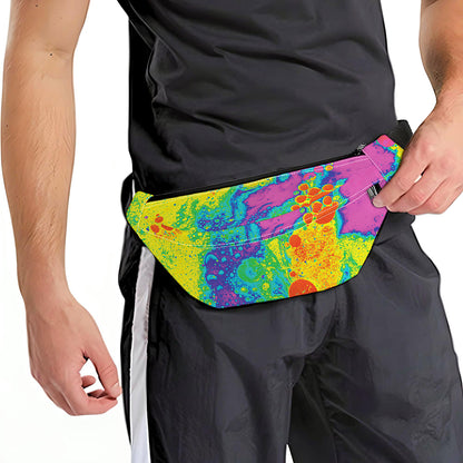 Colorful Acid Melt Print Fanny Pack