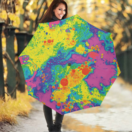 Colorful Acid Melt Print Foldable Umbrella