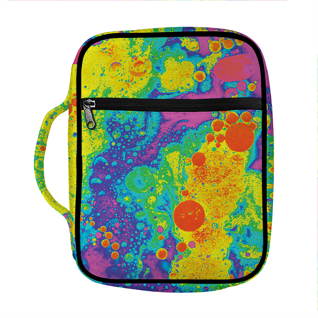 Colorful Acid Melt Print Front Pocket Bible Bag