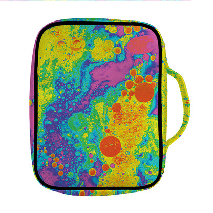 Colorful Acid Melt Print Front Pocket Bible Bag
