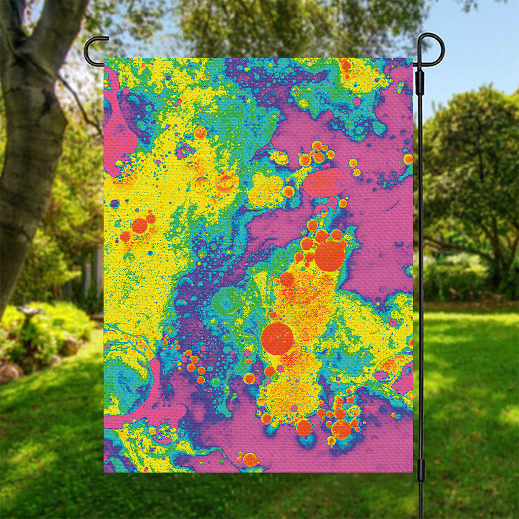 Colorful Acid Melt Print Garden Flag