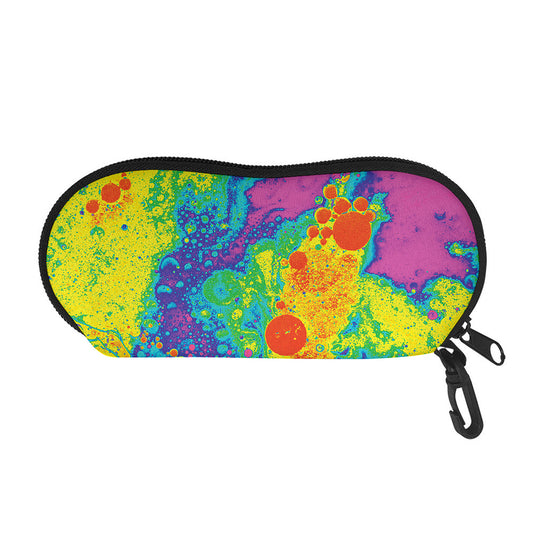 Colorful Acid Melt Print Glasses Case