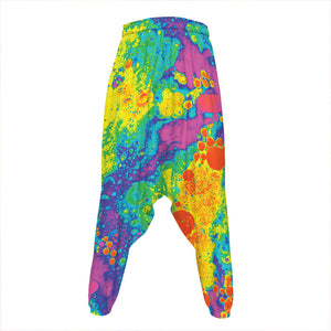 Colorful Acid Melt Print Hammer Pants