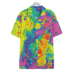 Colorful Acid Melt Print Hawaiian Shirt