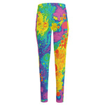 Colorful Acid Melt Print High-Waisted Pocket Leggings