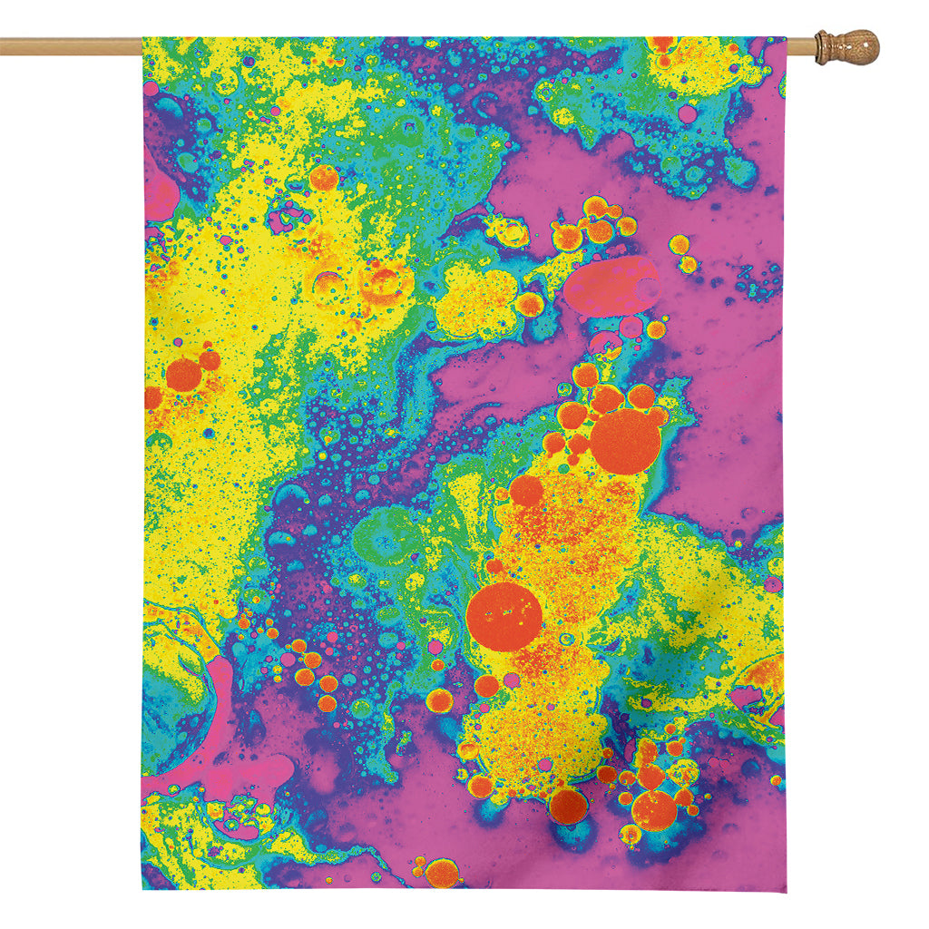 Colorful Acid Melt Print House Flag