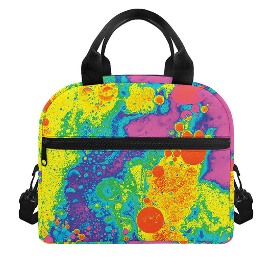 Colorful Acid Melt Print Insulated Lunch Bag