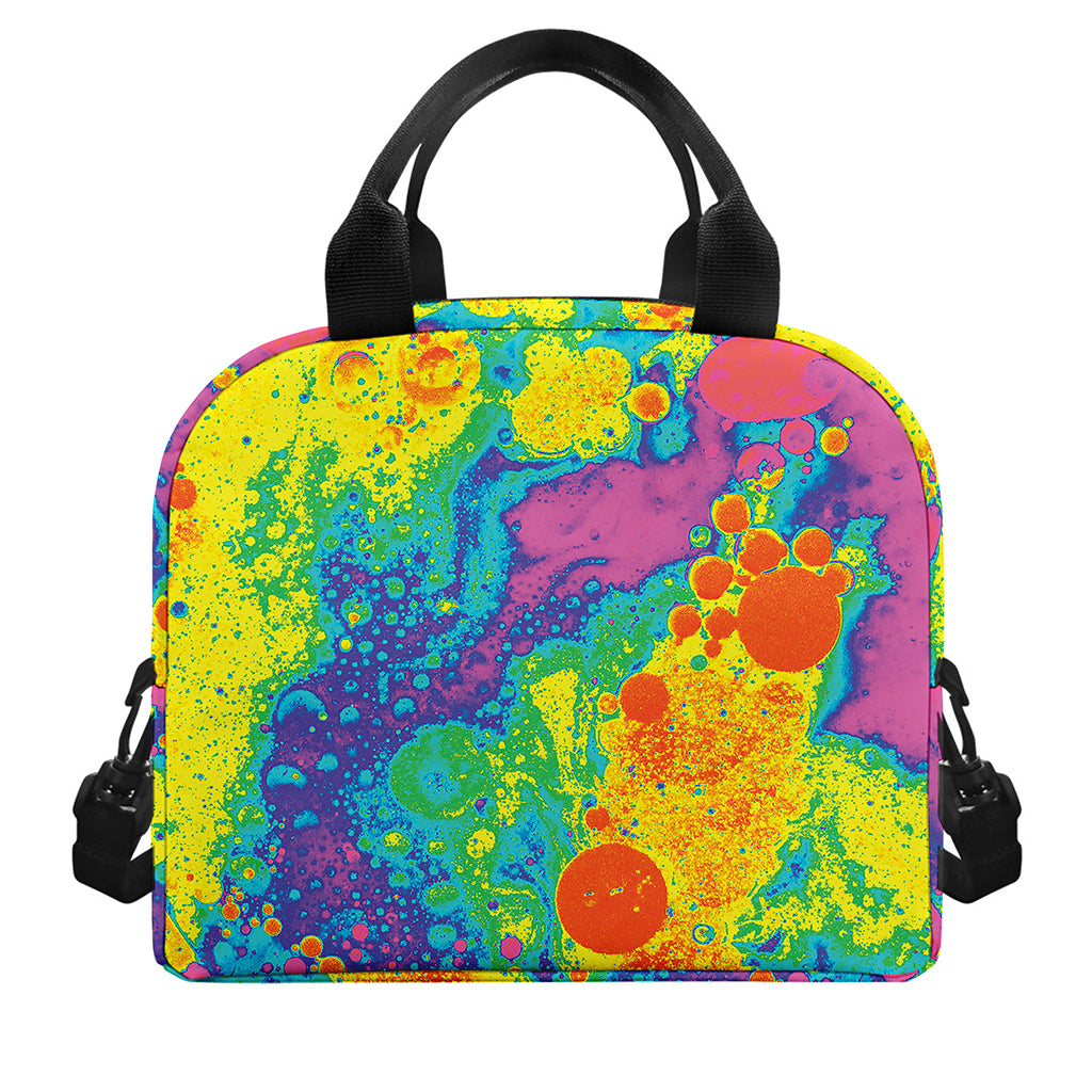 Colorful Acid Melt Print Insulated Lunch Bag