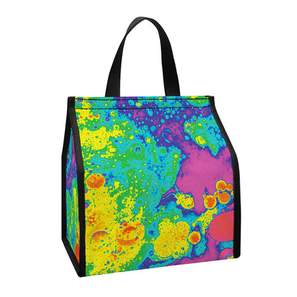 Colorful Acid Melt Print Insulated Lunch Tote