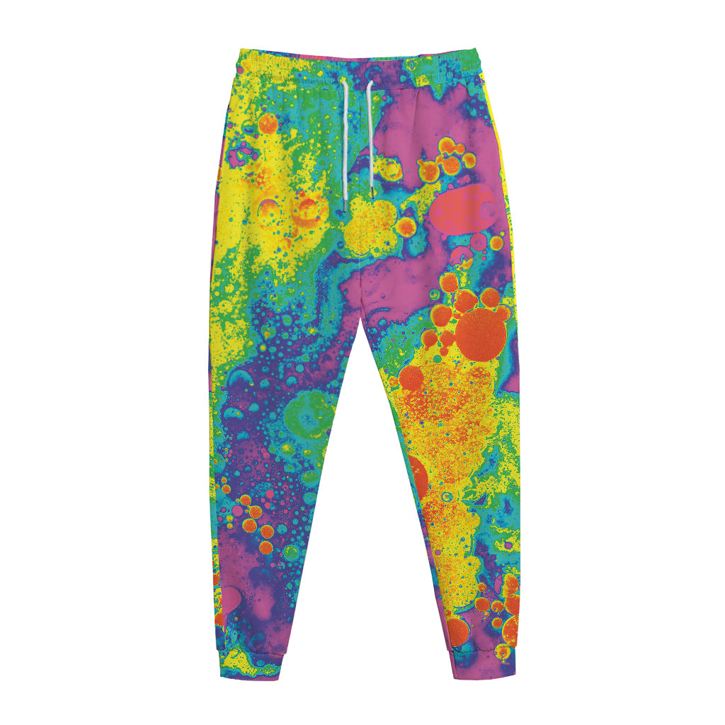 Colorful Acid Melt Print Jogger Pants