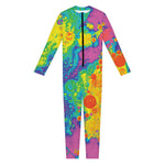 Colorful Acid Melt Print Jumpsuit