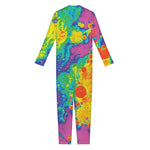 Colorful Acid Melt Print Jumpsuit