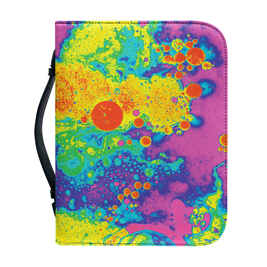 Colorful Acid Melt Print Leather Bible Cover
