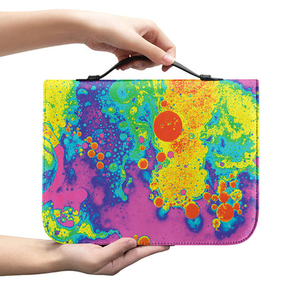 Colorful Acid Melt Print Leather Bible Cover