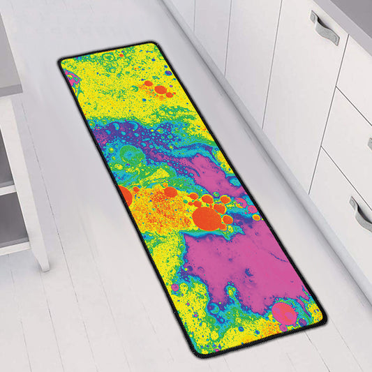 Colorful Acid Melt Print Long Kitchen Mat