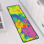 Colorful Acid Melt Print Long Kitchen Mat
