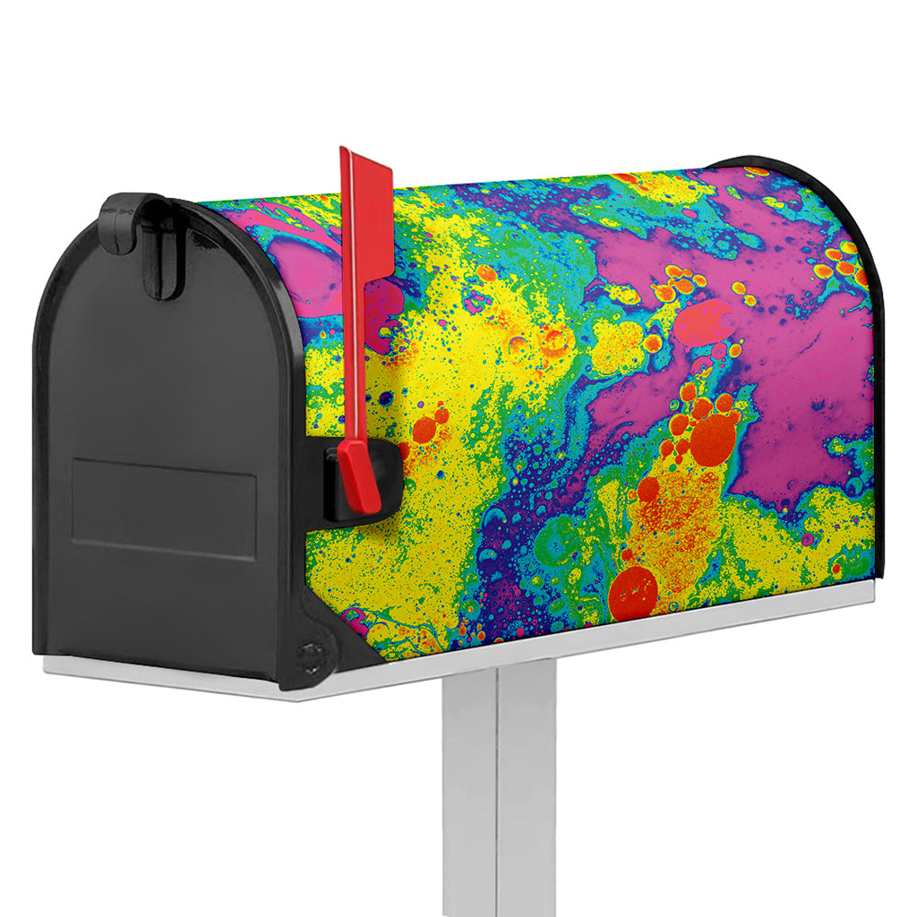 Colorful Acid Melt Print Mailbox Cover