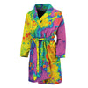 Colorful Acid Melt Print Men's Bathrobe