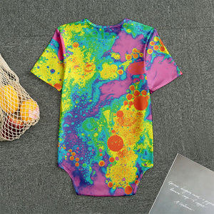 Colorful Acid Melt Print Men's Bodysuit