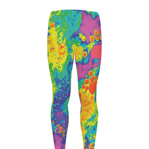 Colorful Acid Melt Print Men's leggings