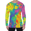 Colorful Acid Melt Print Men's Long Sleeve T-Shirt