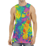 Colorful Acid Melt Print Men's Muscle Tank Top