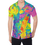 Colorful Acid Melt Print Men's Shirt