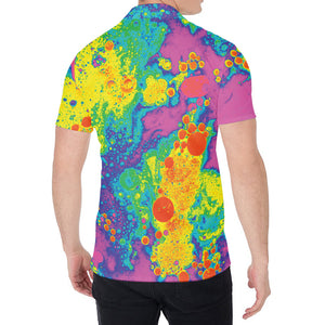 Colorful Acid Melt Print Men's Shirt