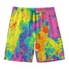 Colorful Acid Melt Print Men's Swim Trunks