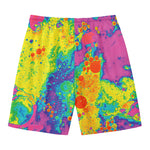 Colorful Acid Melt Print Men's Swim Trunks